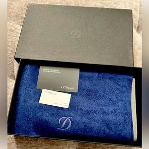 S.T. DuPont D-line SLG Grey & Blue Leather Travel Case